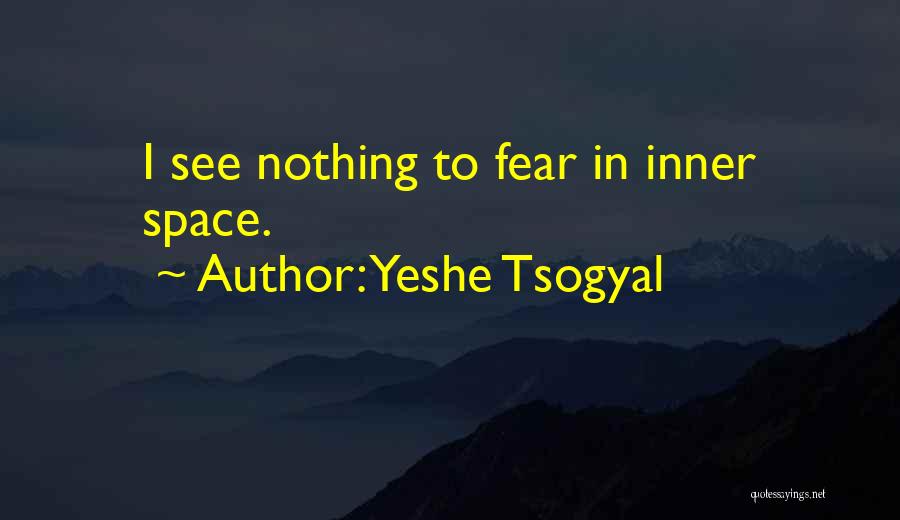 Yeshe Tsogyal Quotes: I See Nothing To Fear In Inner Space.