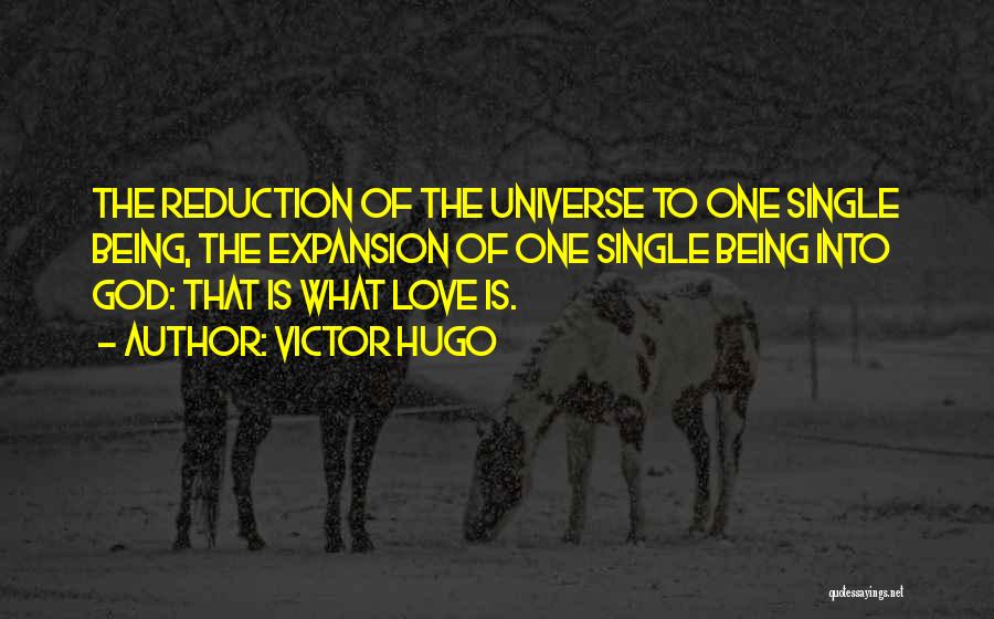 Victor Hugo Quotes: The Reduction Of The Universe To One Single Being, The Expansion Of One Single Being Into God: That Is What