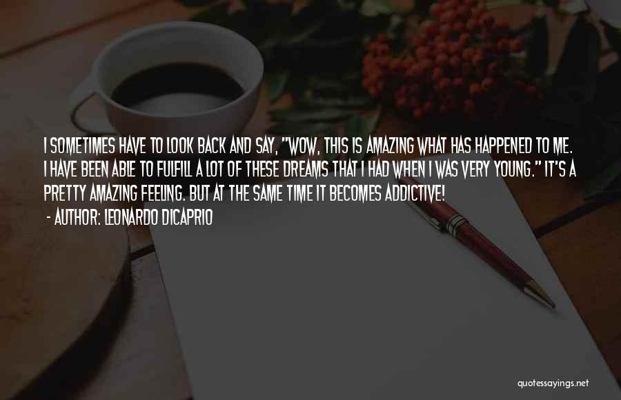 Leonardo DiCaprio Quotes: I Sometimes Have To Look Back And Say, Wow, This Is Amazing What Has Happened To Me. I Have Been