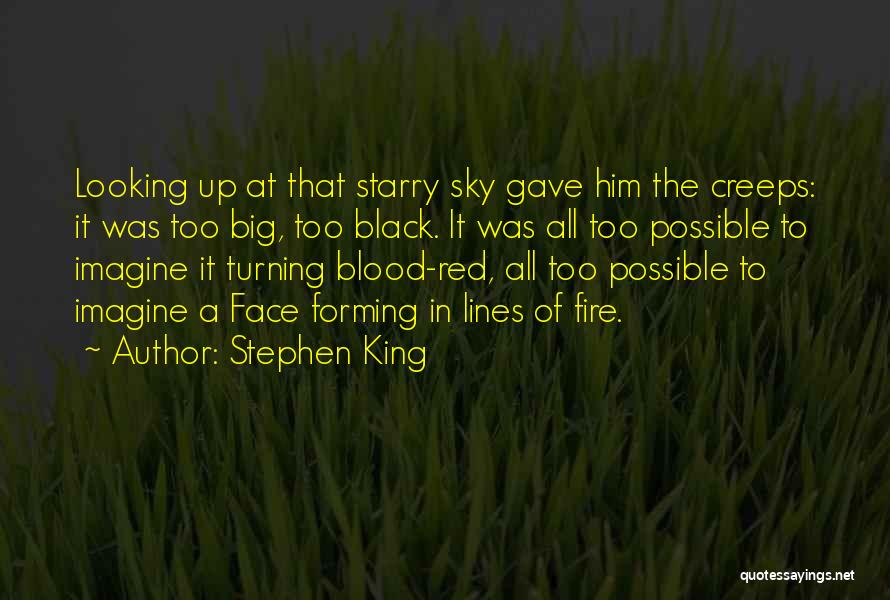 Stephen King Quotes: Looking Up At That Starry Sky Gave Him The Creeps: It Was Too Big, Too Black. It Was All Too