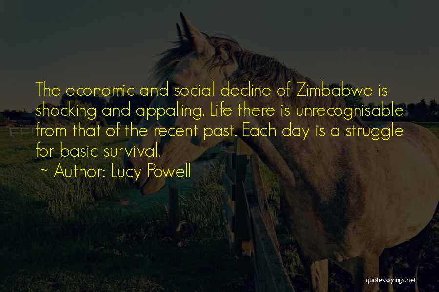 Lucy Powell Quotes: The Economic And Social Decline Of Zimbabwe Is Shocking And Appalling. Life There Is Unrecognisable From That Of The Recent