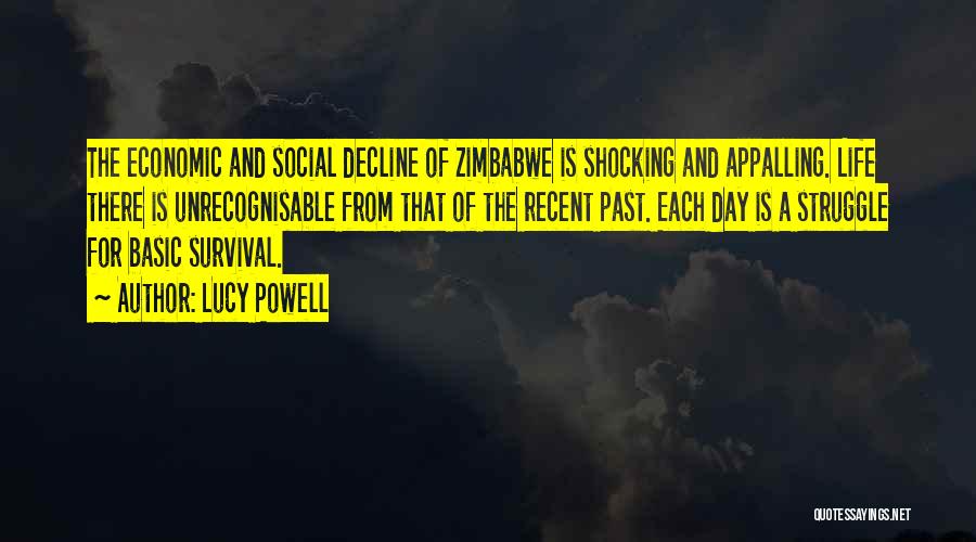 Lucy Powell Quotes: The Economic And Social Decline Of Zimbabwe Is Shocking And Appalling. Life There Is Unrecognisable From That Of The Recent