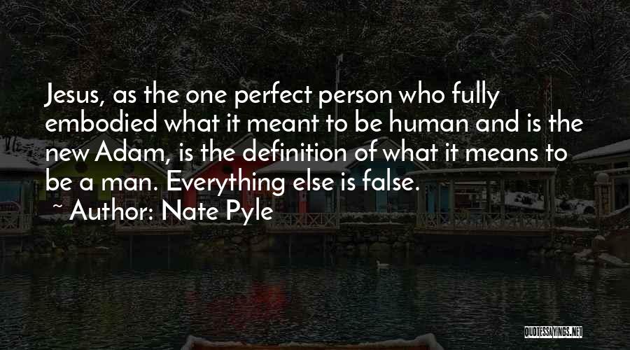 Nate Pyle Quotes: Jesus, As The One Perfect Person Who Fully Embodied What It Meant To Be Human And Is The New Adam,