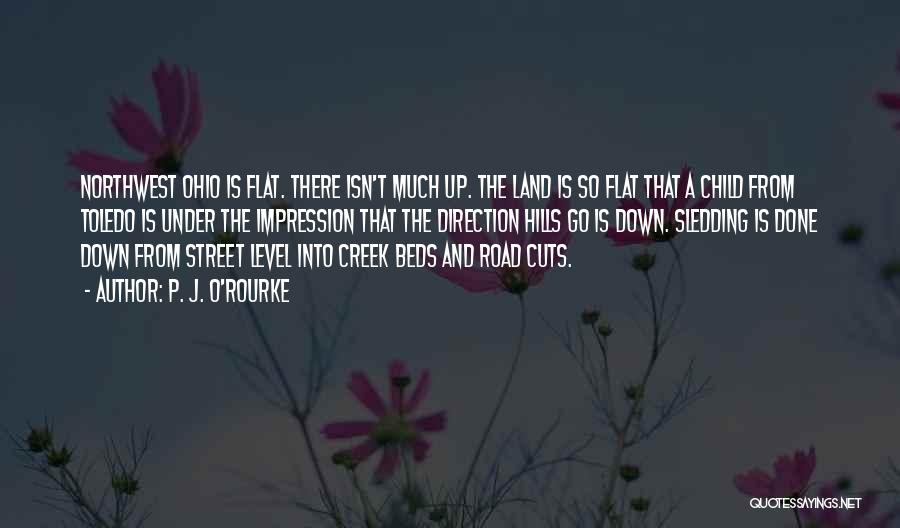 P. J. O'Rourke Quotes: Northwest Ohio Is Flat. There Isn't Much Up. The Land Is So Flat That A Child From Toledo Is Under