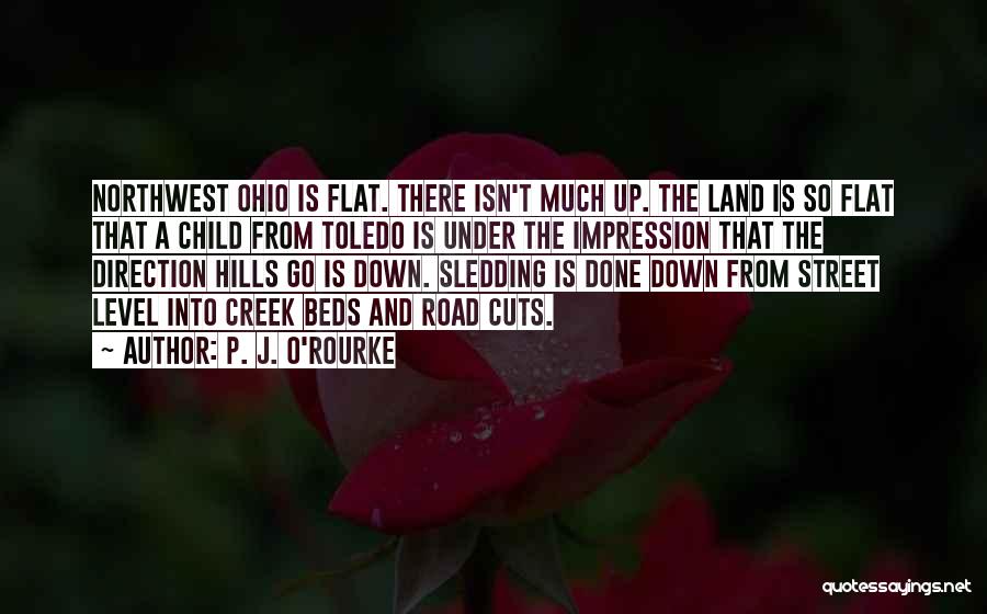 P. J. O'Rourke Quotes: Northwest Ohio Is Flat. There Isn't Much Up. The Land Is So Flat That A Child From Toledo Is Under