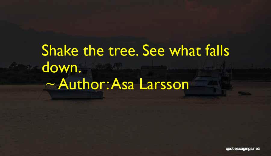 Asa Larsson Quotes: Shake The Tree. See What Falls Down.