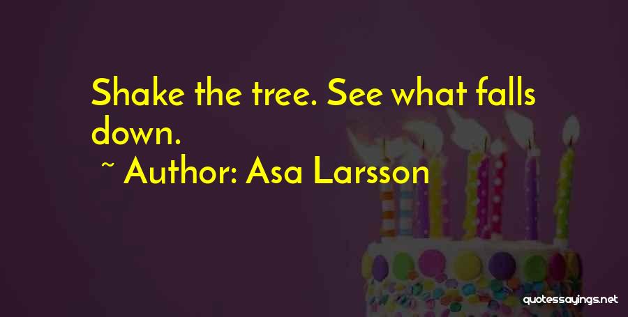 Asa Larsson Quotes: Shake The Tree. See What Falls Down.