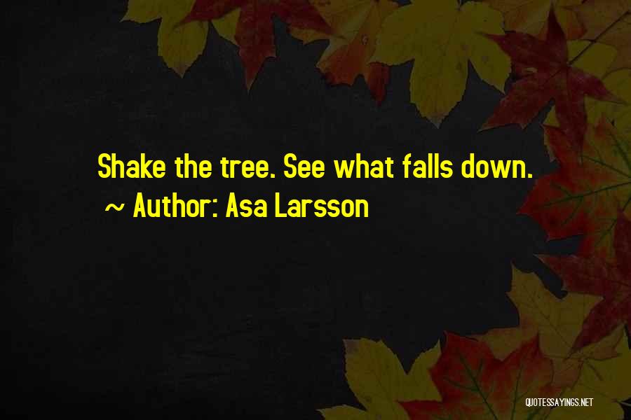 Asa Larsson Quotes: Shake The Tree. See What Falls Down.