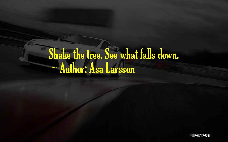 Asa Larsson Quotes: Shake The Tree. See What Falls Down.