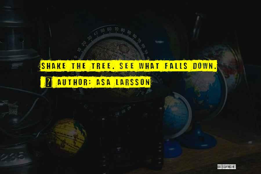 Asa Larsson Quotes: Shake The Tree. See What Falls Down.