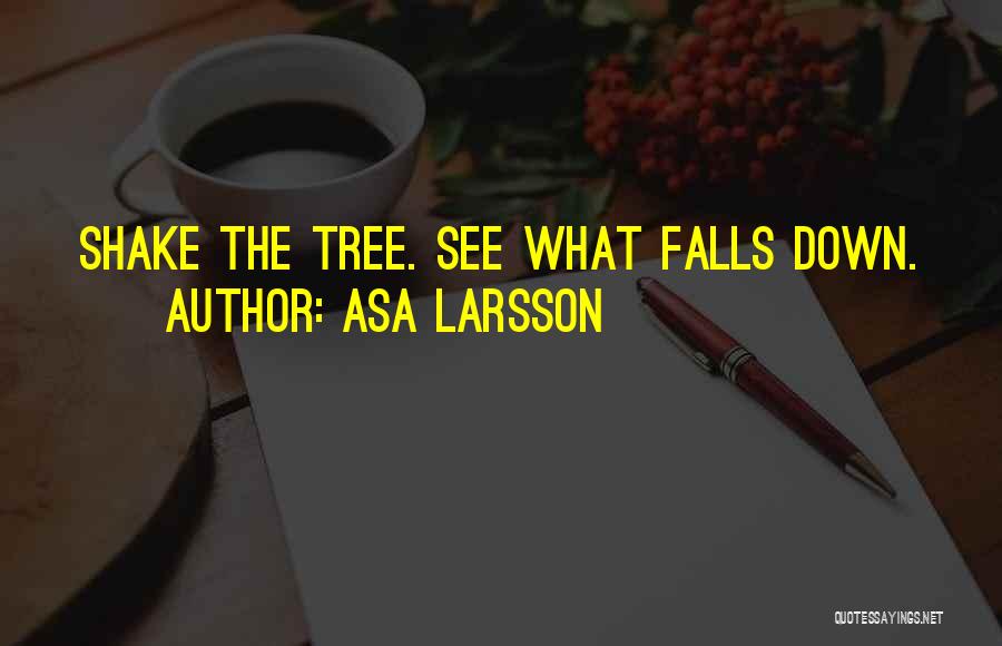 Asa Larsson Quotes: Shake The Tree. See What Falls Down.