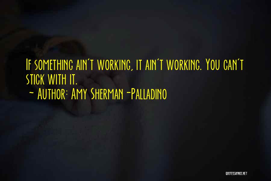 Amy Sherman-Palladino Quotes: If Something Ain't Working, It Ain't Working. You Can't Stick With It.