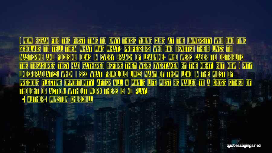 Winston Churchill Quotes: I Now Began For The First Time To Envy Those Young Cubs At The University Who Had Fine Scholars To