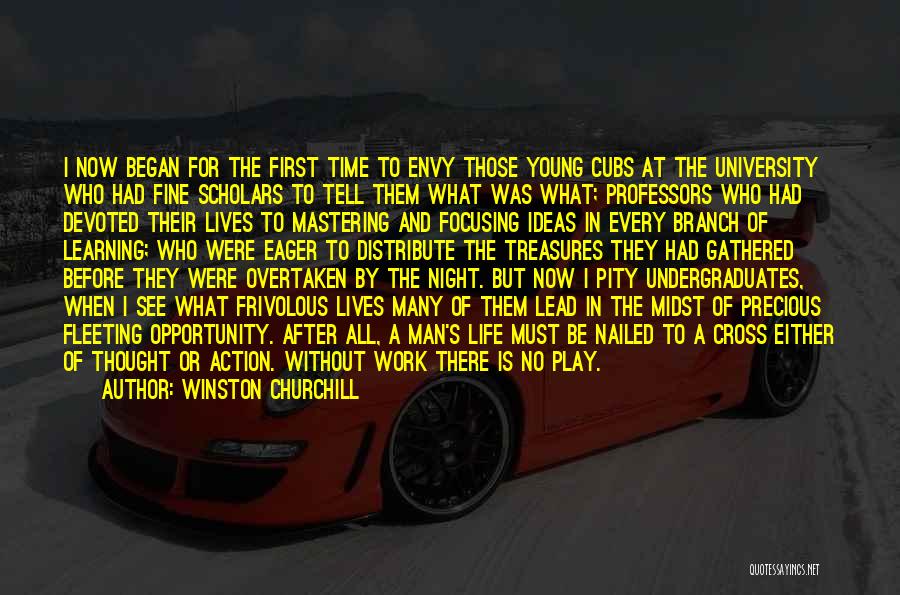 Winston Churchill Quotes: I Now Began For The First Time To Envy Those Young Cubs At The University Who Had Fine Scholars To