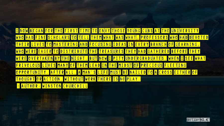 Winston Churchill Quotes: I Now Began For The First Time To Envy Those Young Cubs At The University Who Had Fine Scholars To