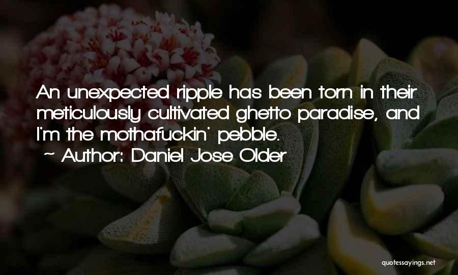 Daniel Jose Older Quotes: An Unexpected Ripple Has Been Torn In Their Meticulously Cultivated Ghetto Paradise, And I'm The Mothafuckin' Pebble.