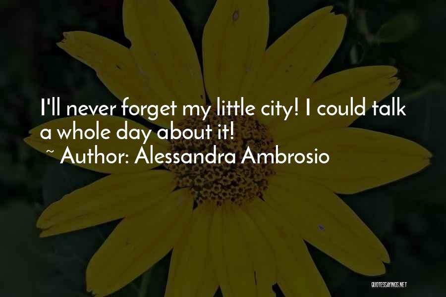 Alessandra Ambrosio Quotes: I'll Never Forget My Little City! I Could Talk A Whole Day About It!