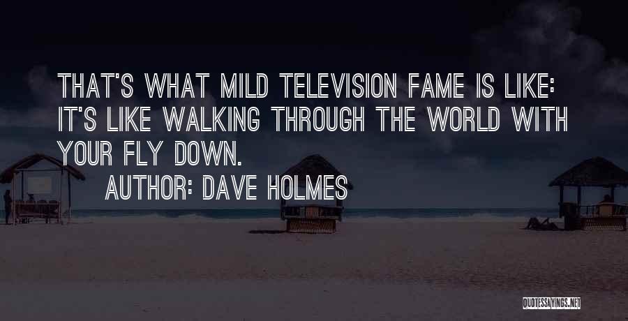 Dave Holmes Quotes: That's What Mild Television Fame Is Like: It's Like Walking Through The World With Your Fly Down.