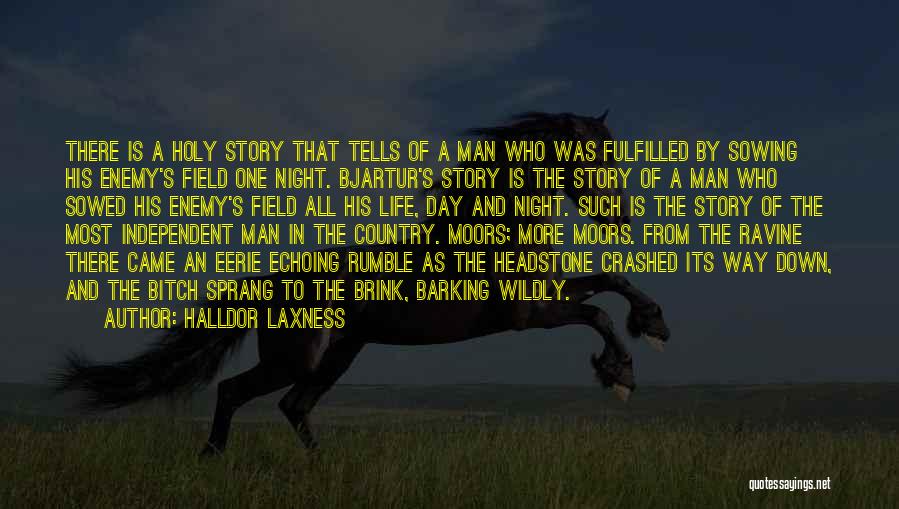 Halldor Laxness Quotes: There Is A Holy Story That Tells Of A Man Who Was Fulfilled By Sowing His Enemy's Field One Night.