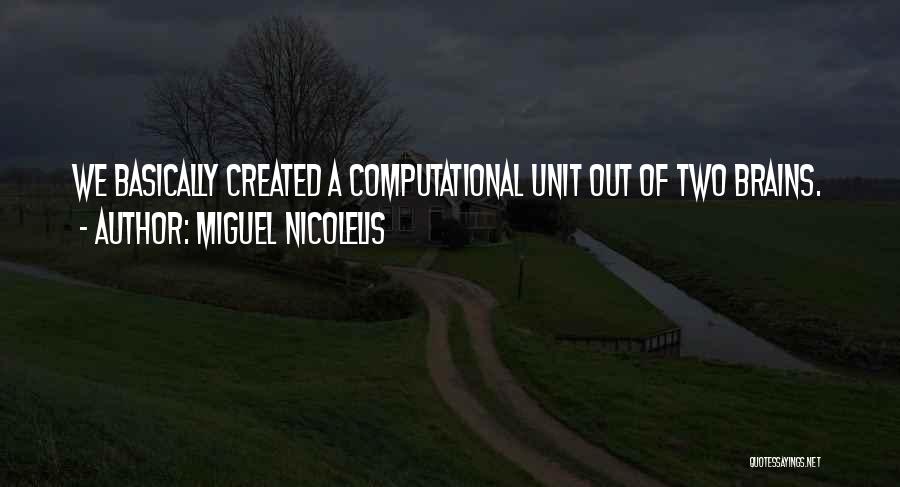 Miguel Nicolelis Quotes: We Basically Created A Computational Unit Out Of Two Brains.