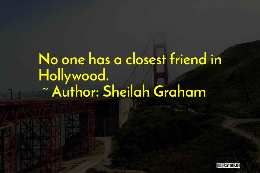 Sheilah Graham Quotes: No One Has A Closest Friend In Hollywood.