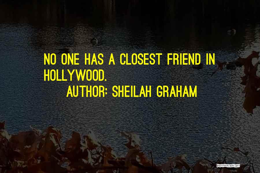 Sheilah Graham Quotes: No One Has A Closest Friend In Hollywood.