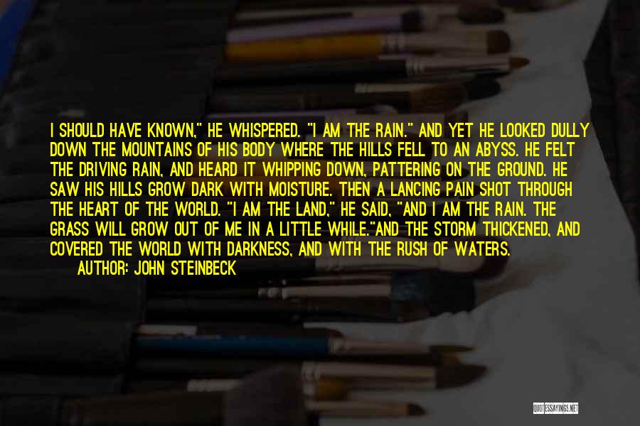 John Steinbeck Quotes: I Should Have Known, He Whispered. I Am The Rain. And Yet He Looked Dully Down The Mountains Of His
