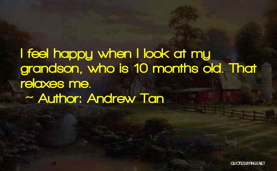 Andrew Tan Quotes: I Feel Happy When I Look At My Grandson, Who Is 10 Months Old. That Relaxes Me.