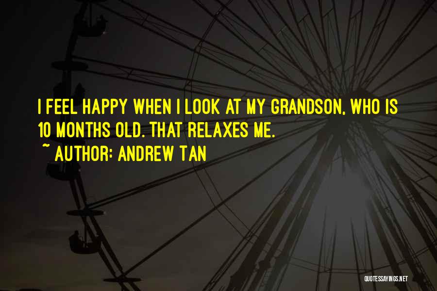 Andrew Tan Quotes: I Feel Happy When I Look At My Grandson, Who Is 10 Months Old. That Relaxes Me.
