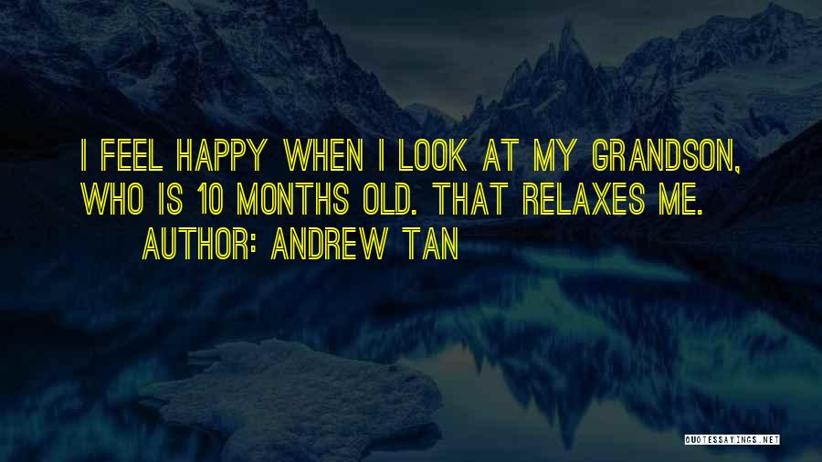 Andrew Tan Quotes: I Feel Happy When I Look At My Grandson, Who Is 10 Months Old. That Relaxes Me.