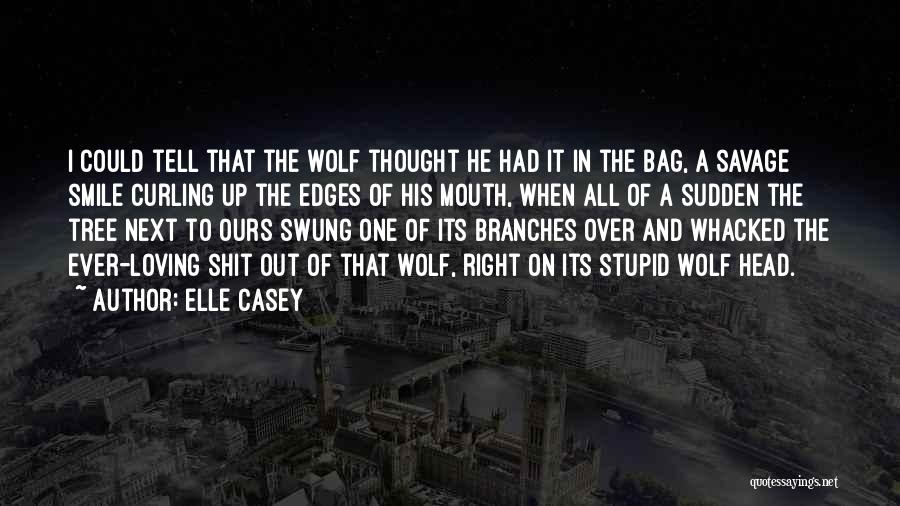 Elle Casey Quotes: I Could Tell That The Wolf Thought He Had It In The Bag, A Savage Smile Curling Up The Edges