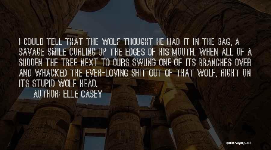 Elle Casey Quotes: I Could Tell That The Wolf Thought He Had It In The Bag, A Savage Smile Curling Up The Edges