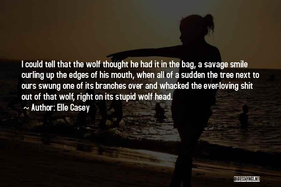 Elle Casey Quotes: I Could Tell That The Wolf Thought He Had It In The Bag, A Savage Smile Curling Up The Edges