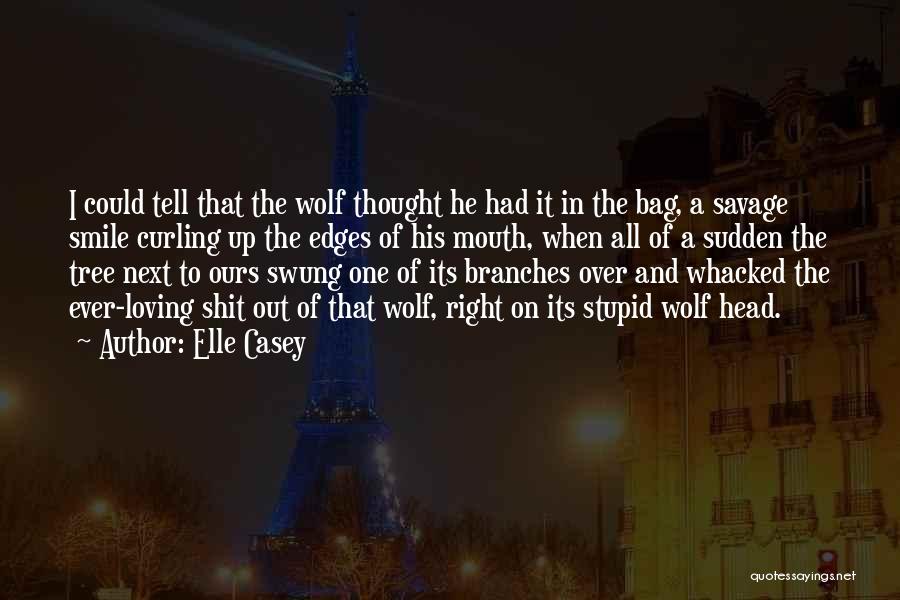 Elle Casey Quotes: I Could Tell That The Wolf Thought He Had It In The Bag, A Savage Smile Curling Up The Edges