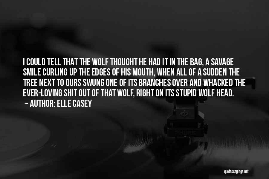 Elle Casey Quotes: I Could Tell That The Wolf Thought He Had It In The Bag, A Savage Smile Curling Up The Edges