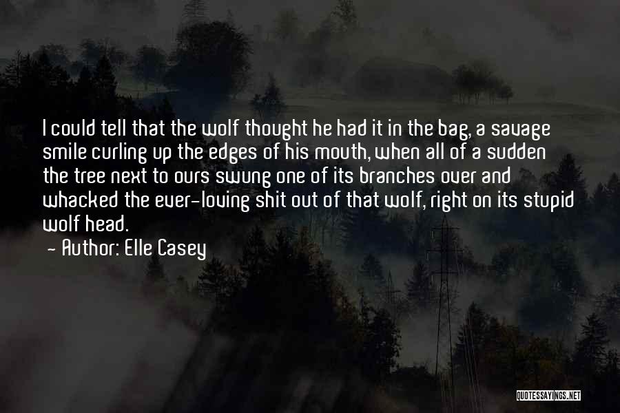 Elle Casey Quotes: I Could Tell That The Wolf Thought He Had It In The Bag, A Savage Smile Curling Up The Edges