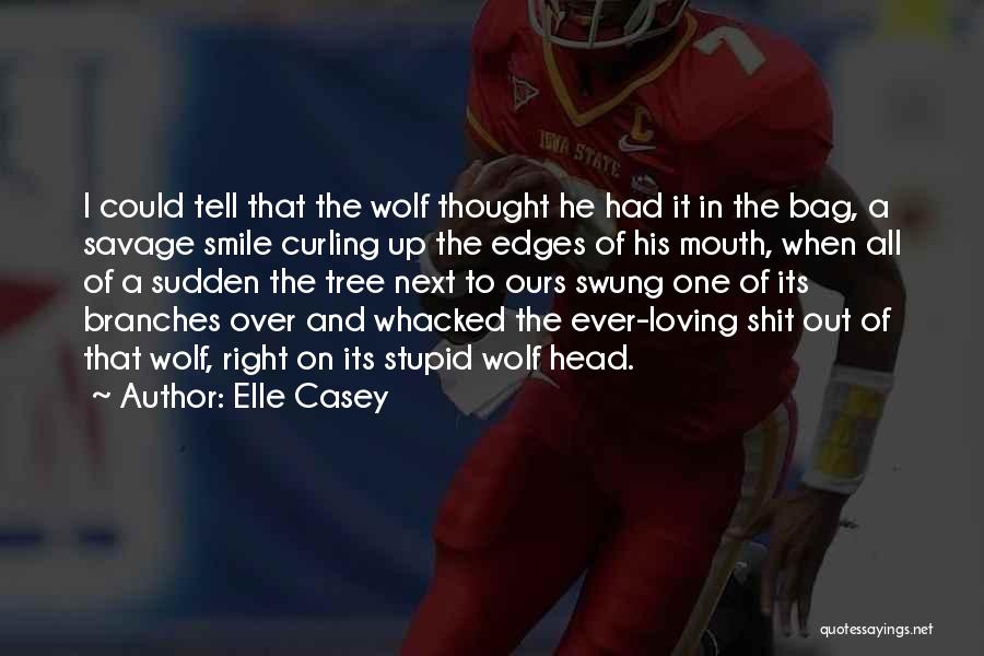 Elle Casey Quotes: I Could Tell That The Wolf Thought He Had It In The Bag, A Savage Smile Curling Up The Edges