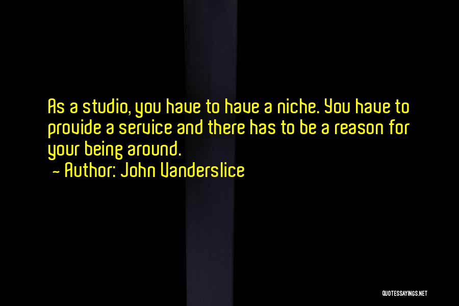 John Vanderslice Quotes: As A Studio, You Have To Have A Niche. You Have To Provide A Service And There Has To Be