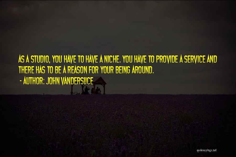 John Vanderslice Quotes: As A Studio, You Have To Have A Niche. You Have To Provide A Service And There Has To Be