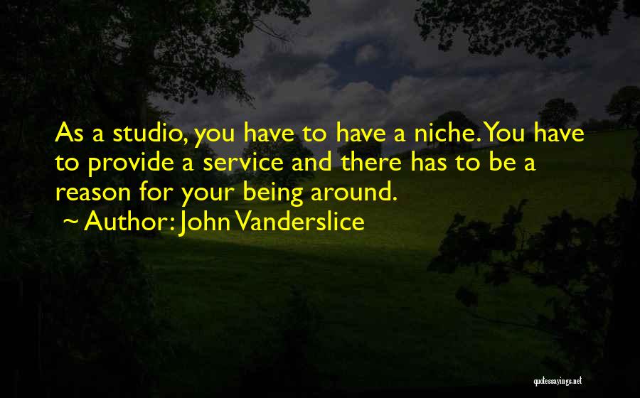 John Vanderslice Quotes: As A Studio, You Have To Have A Niche. You Have To Provide A Service And There Has To Be