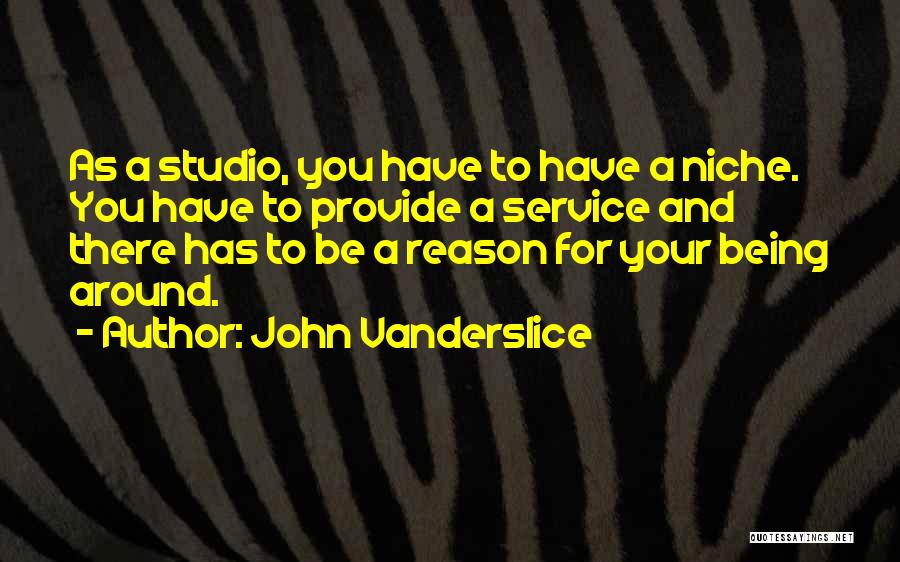 John Vanderslice Quotes: As A Studio, You Have To Have A Niche. You Have To Provide A Service And There Has To Be