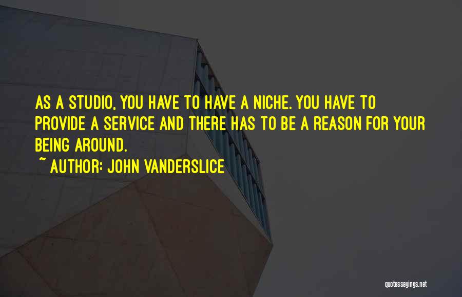 John Vanderslice Quotes: As A Studio, You Have To Have A Niche. You Have To Provide A Service And There Has To Be