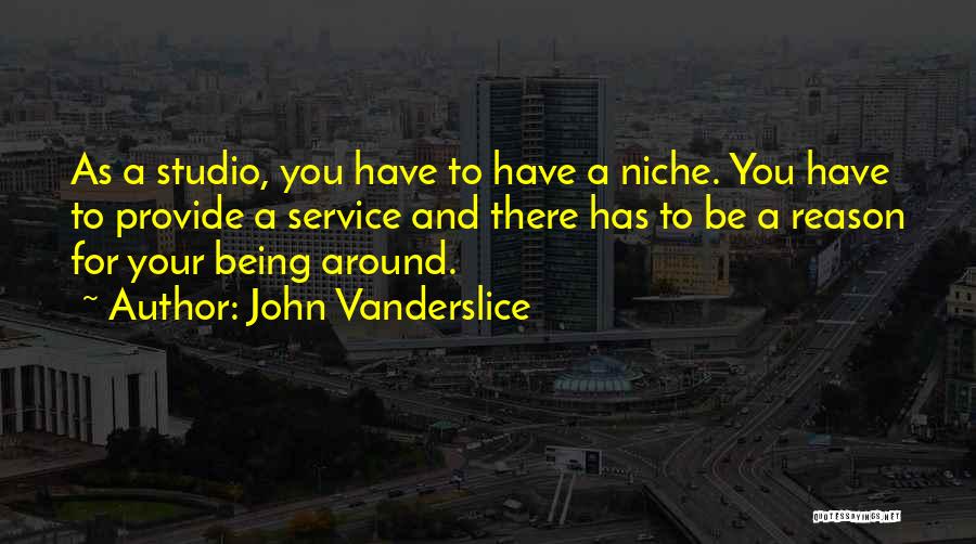John Vanderslice Quotes: As A Studio, You Have To Have A Niche. You Have To Provide A Service And There Has To Be