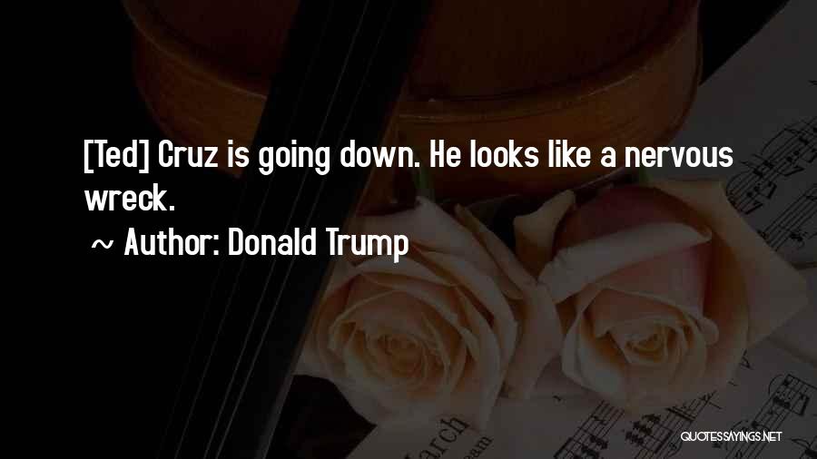 Donald Trump Quotes: [ted] Cruz Is Going Down. He Looks Like A Nervous Wreck.