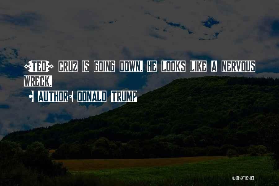 Donald Trump Quotes: [ted] Cruz Is Going Down. He Looks Like A Nervous Wreck.