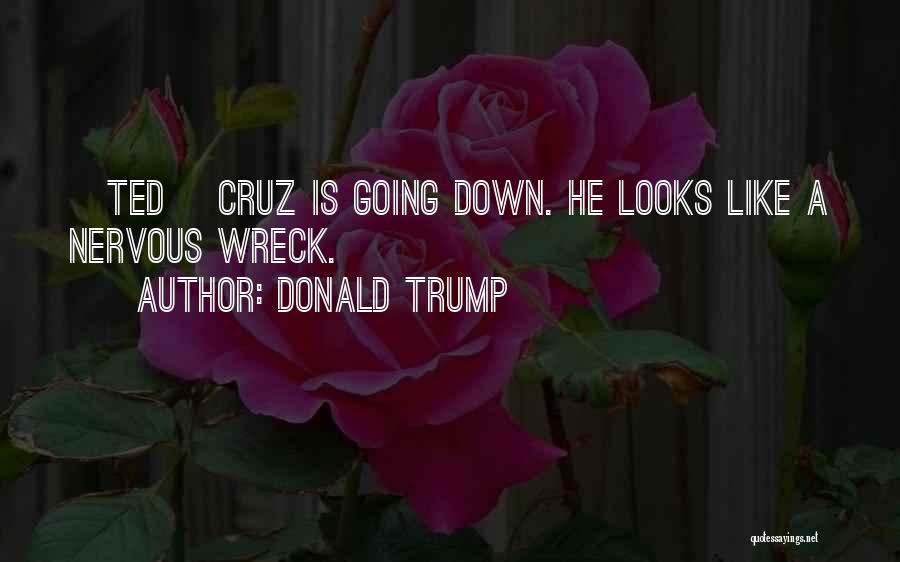 Donald Trump Quotes: [ted] Cruz Is Going Down. He Looks Like A Nervous Wreck.