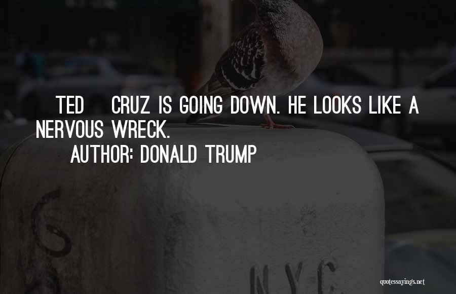 Donald Trump Quotes: [ted] Cruz Is Going Down. He Looks Like A Nervous Wreck.