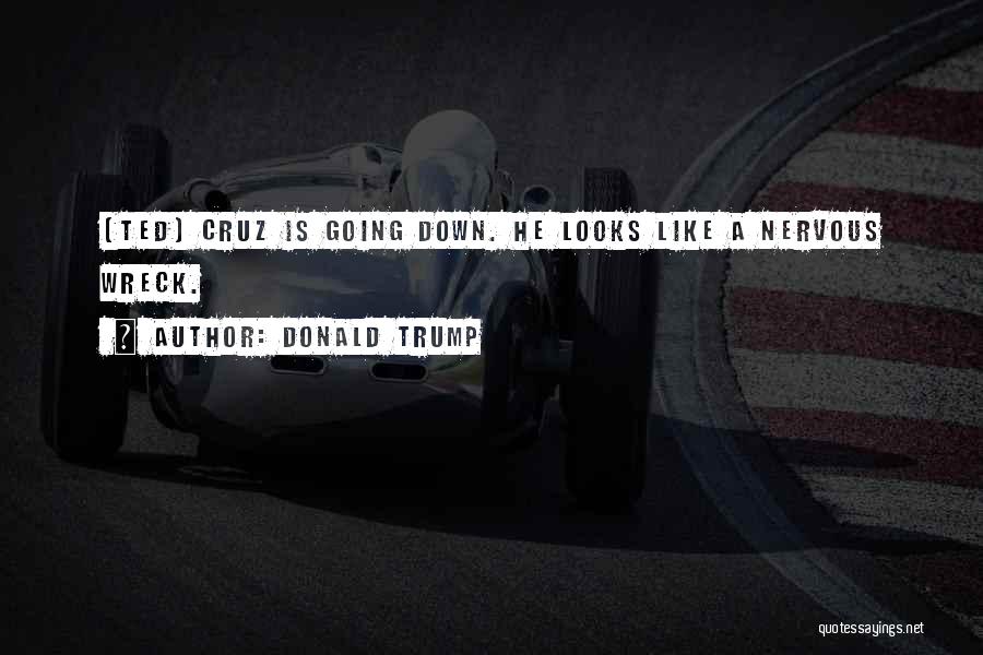 Donald Trump Quotes: [ted] Cruz Is Going Down. He Looks Like A Nervous Wreck.