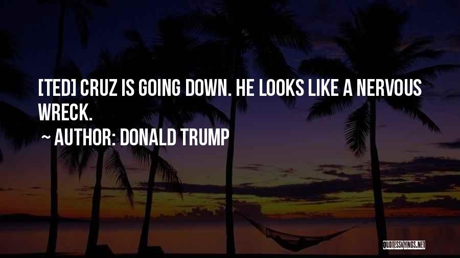 Donald Trump Quotes: [ted] Cruz Is Going Down. He Looks Like A Nervous Wreck.