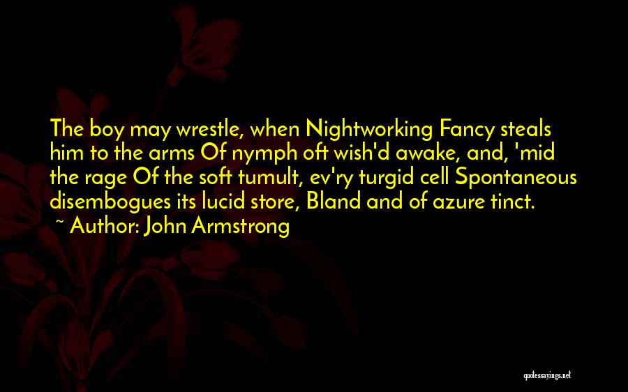 John Armstrong Quotes: The Boy May Wrestle, When Nightworking Fancy Steals Him To The Arms Of Nymph Oft Wish'd Awake, And, 'mid The